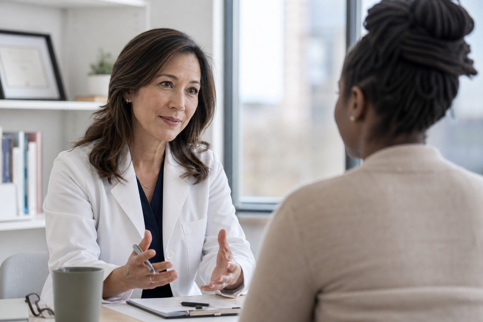 Doctor consulting with patient