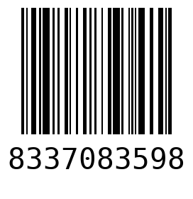 Barcode 8337083598
