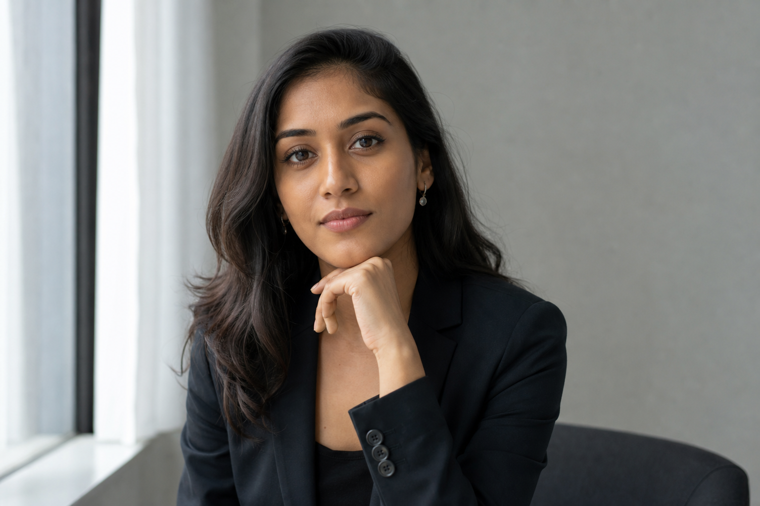 Person in thoughtful portrait